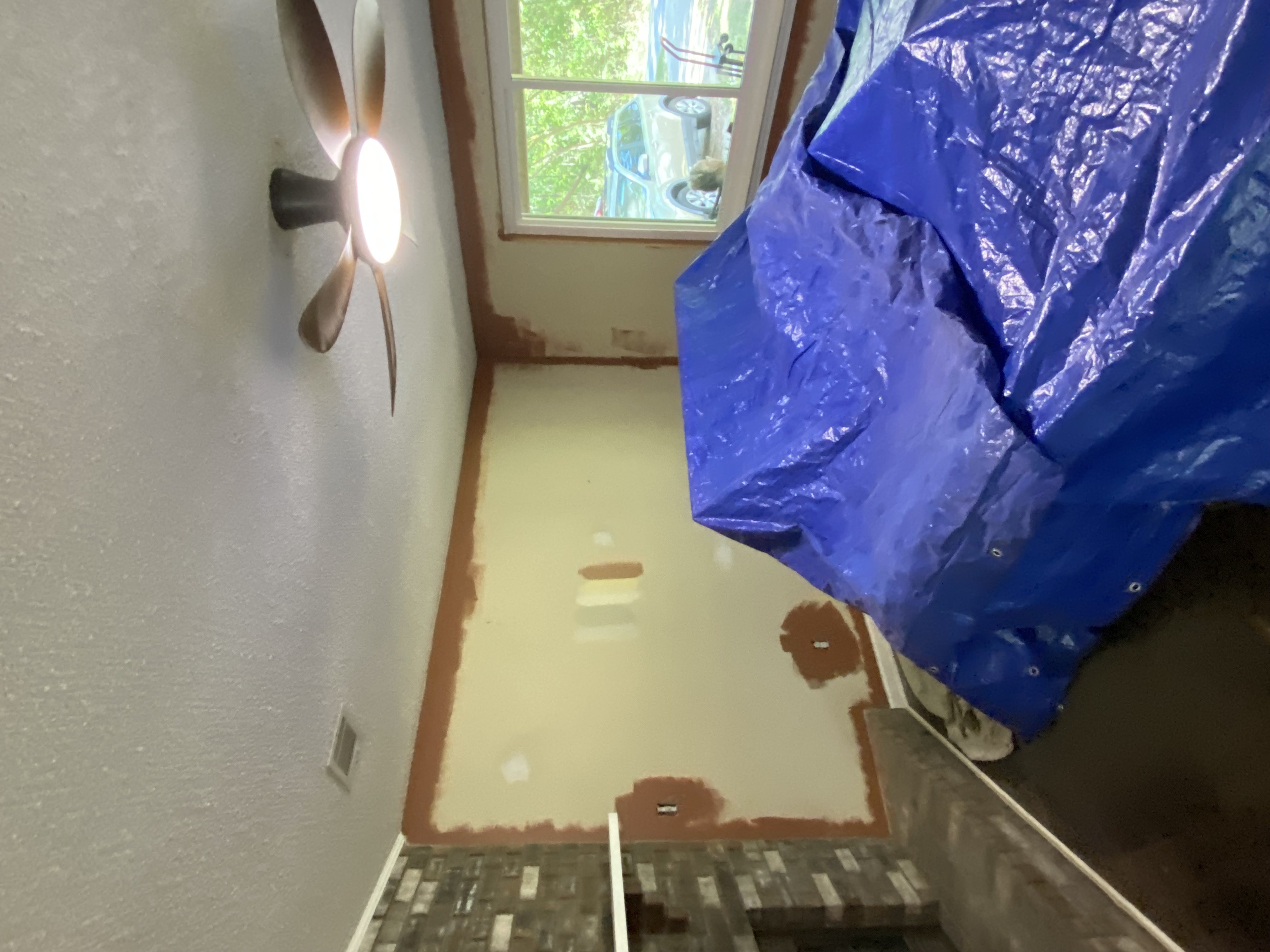 Walls being primed for new color